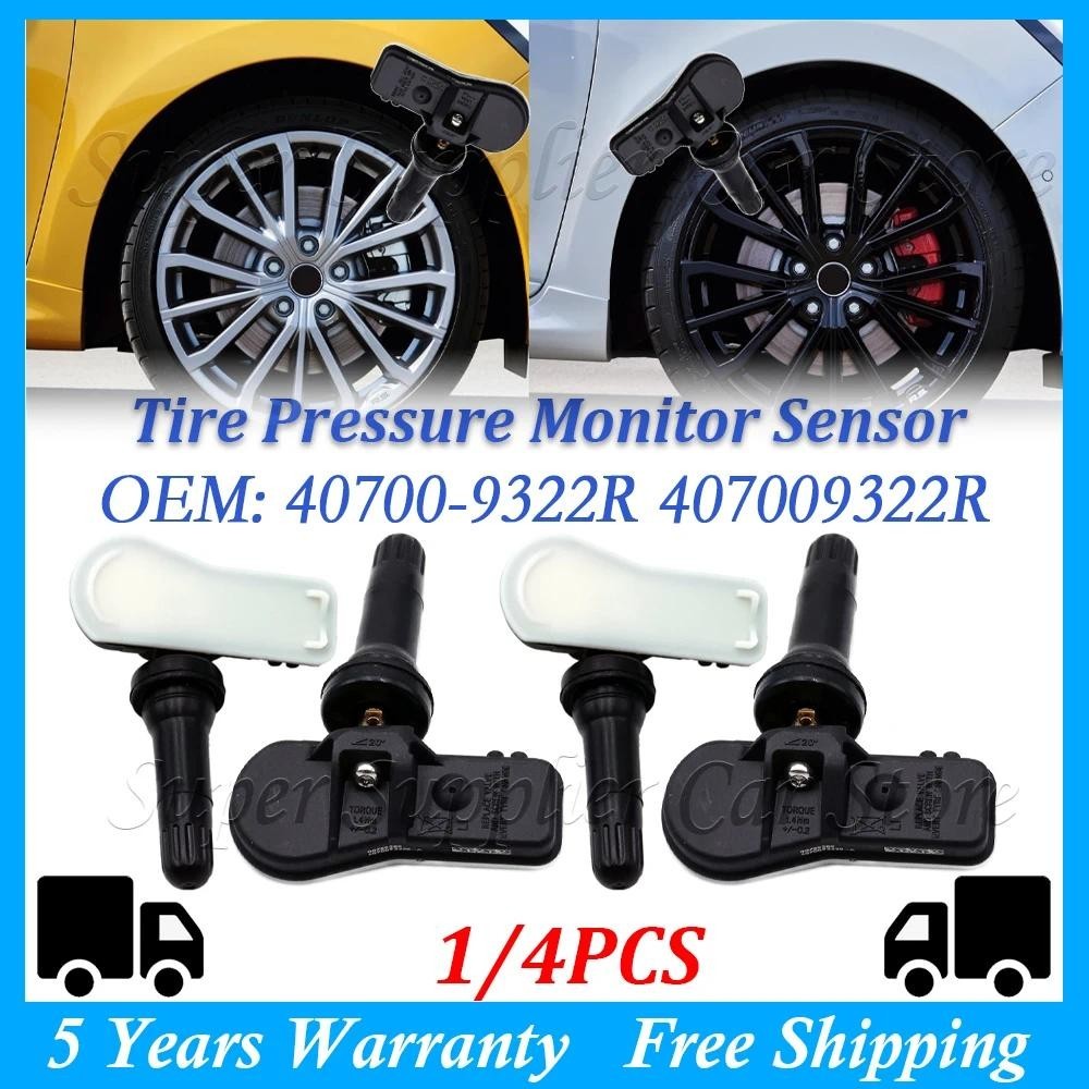 Conjunto De Sensor De Monitor De Pressão De Pneu De Carro 1/4 TPMS 433MHz Para Renault Clio Dacia Duster Vauxhall Movano
