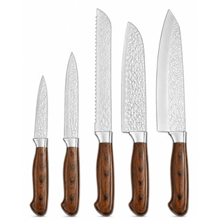 Jogo de Facas para Cozinha 5 Peças Chef Santoku e Pão Choice ZL