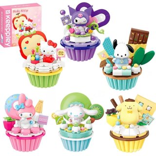 Bloco de Montar Cupcake Hello Kitty e Amigos