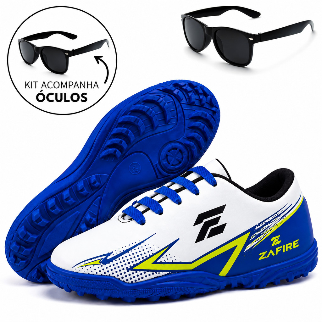 Chuteira Infantil Menino Society Masculino Leve Confortável Resistente Antiderrapante 27 Ao 36
