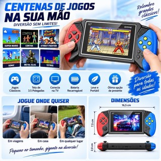 Console portátil S7 Game box com tela de 3.2 polegadas – vídeo game retrô com vários jogos clássicos