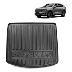 Tapete Bandeja Porta Malas Haval H6 2023-2026 Carbag 21.01 Preto 3D 5D Borda Alta Impermeável