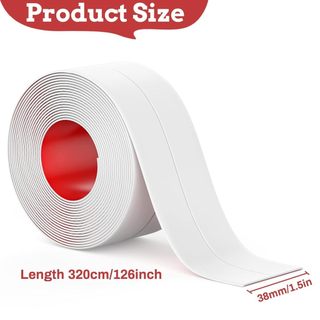 Transfronteiriço venda quente branco puro 320cm estendido lindos adesivos de costura pia de cozinha à prova de mofo fita