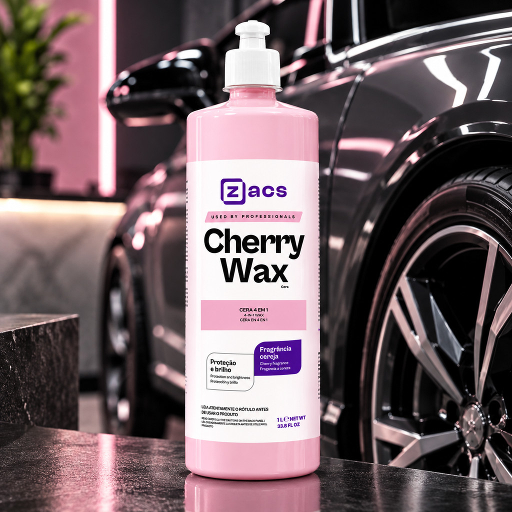 Cera 4 Em 1 Cherry Wax 1l Zacs Brilho E Proteção