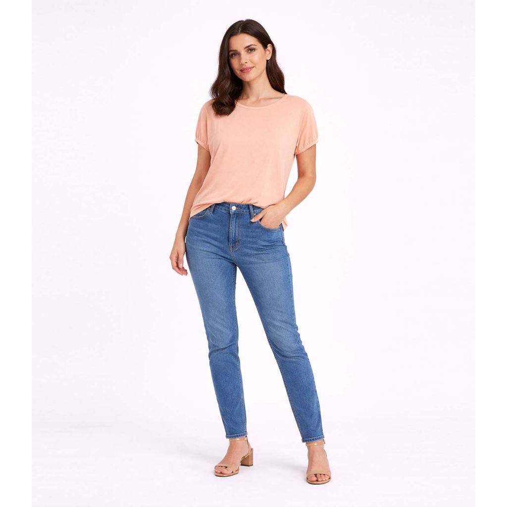 Blusa Feminina Elástico Nas Mangas Infinita Cor Rosa · foto 2