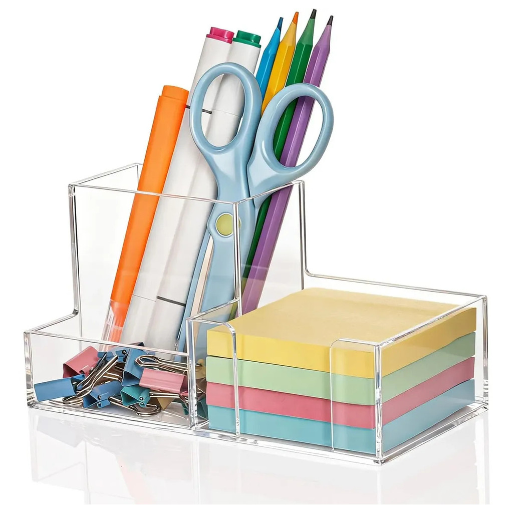 Organizador de Mesa para Escritório Multiuso Porta Caneta Lápis Clips Post-it Resistente