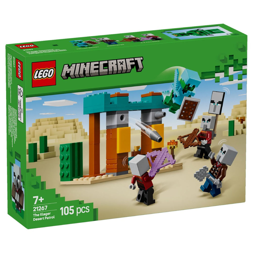 LEGO Minecraft - A Patrulha do Deserto de Illager - 105 Peças - 21267