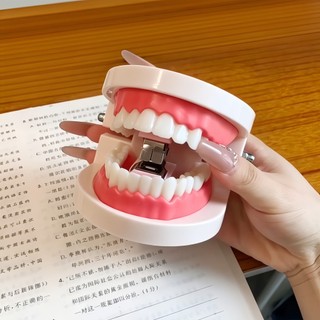 Grampeador de dentadura engraçado grampeador de dentes portátil artefato complicado ornamentos de mesa criativos para am