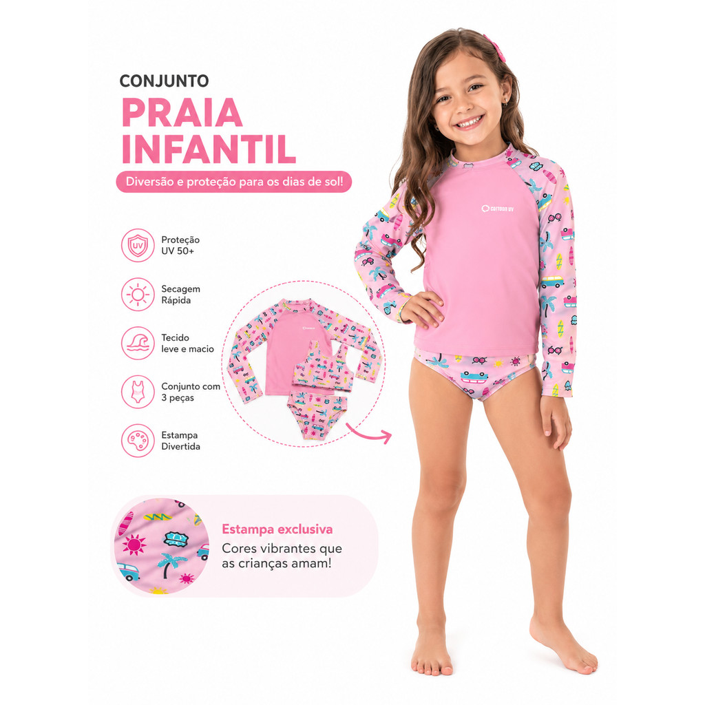CONJUNTO BIQUINI E CAMISA UV