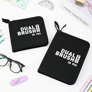 Cross-Border Oxford Pano Dupla Cabeça Cor Lápis Bolsa Estudante Papelaria Esboço Estojo Multifuncional Bolsa de Armazena