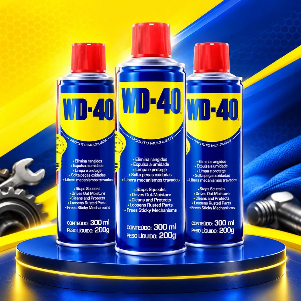 3 Desengripantes WD40 300ml Multiuso Spray Óleo Lubrificante WD-40