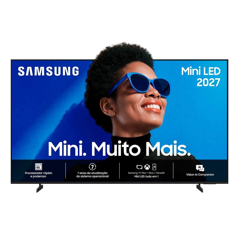 Samsung Smart TV 50" Mini LED 4K M75H 2027, Vision AI Companion, Modo Futebol, Xbox Cloud Gaming, Canais Gratuitos