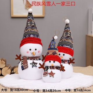 Enfeites de natal boneco de neve bonecas bonecas boneco de neve ornamentos cena Layout Hotel Shopping adereços