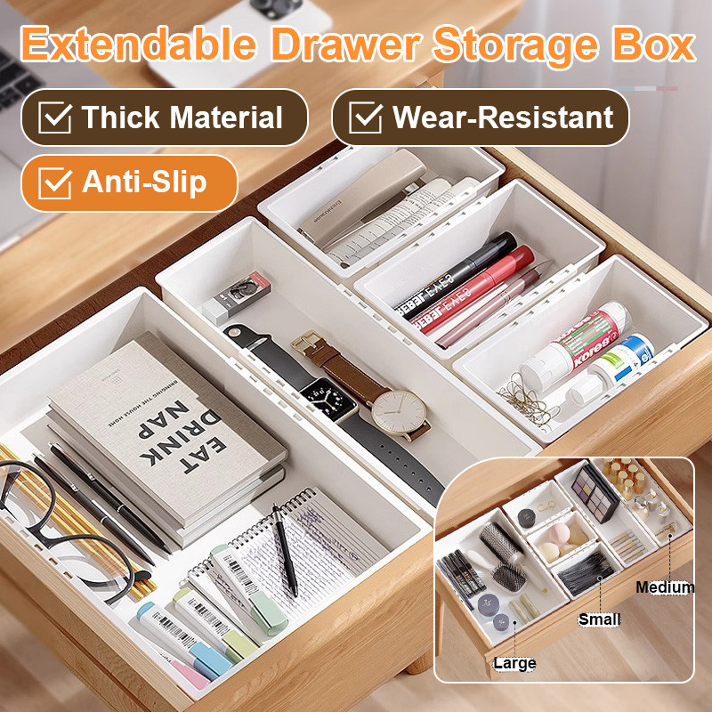 [Espaço Flexível] Organizador De Maquillaje Compacto Para Ropa Interior Gaveta/Organizador/Extensível