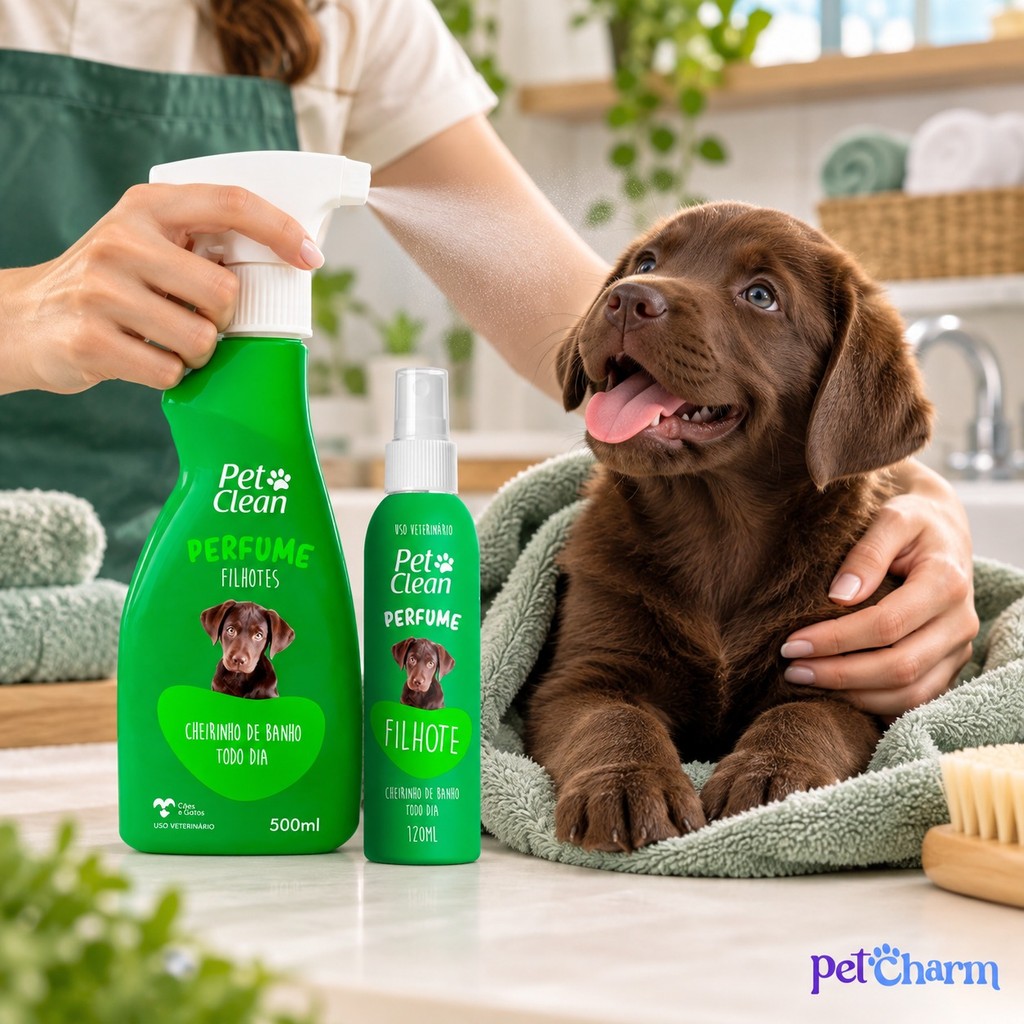 Perfume Para Cães Filhotes Macho Fêmea Colônia Cheiroso 120ml ou 500ml Perfume Para Cachorro Pet — imagem 2 de 2