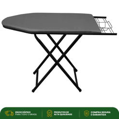 Tábua Mesa de Passar Roupa Dobrável 3 Alturas Açomix Extra 120x40cm