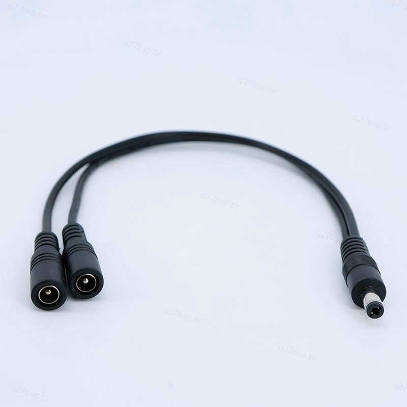 30cm 50cm 1 A 2 Vias DC Cabo Divisor De Energia 5.5x2.1mm 1 Macho Para 2 Fêmeas Adaptador De Extensão Fio BR27B