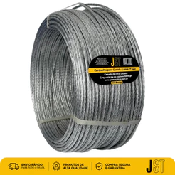 Arame Cordoalha para Curral 7 Fios 6,4 mm 1/4 Pol 200 m Aço Galvanizado JST