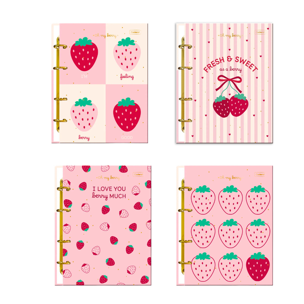 Caderno Argolado Colegial 80fls Oh My Berry - CADERSIL