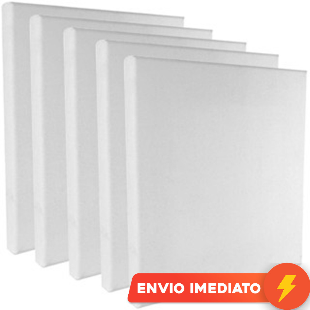 Kit 5 Telas Para Pintura 30x40 Stalo Tinta Óleo Acrílica E Aquarela