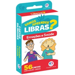 Livro Flash cards - Emoções e saúde em Libras - Com QR code para a