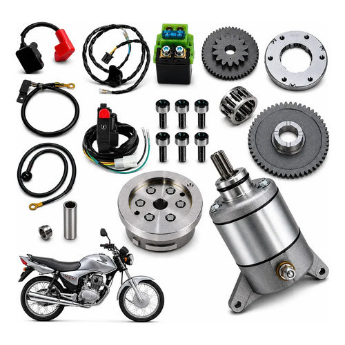 Kit Partida Elétrica Completo Honda Cg Titan 150 Ks 2004/2008 Iron