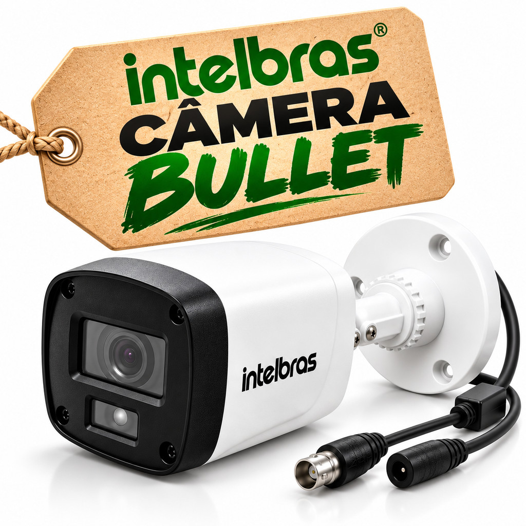 CÂMERA INTELBRAS VHL 1220 B G9 FULL HD 1080P 2MP HDCVI IR 20M IP67 LENTE 2,8MM PARA CFTV PROFISSIONAL