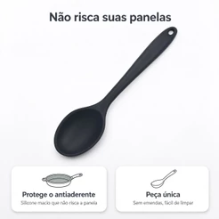KIT 2 Utensílios de cozinha de colher de silicone macio promoção vermelha