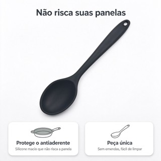 KIT 2 Utensílios de cozinha de colher de silicone macio promoção vermelha