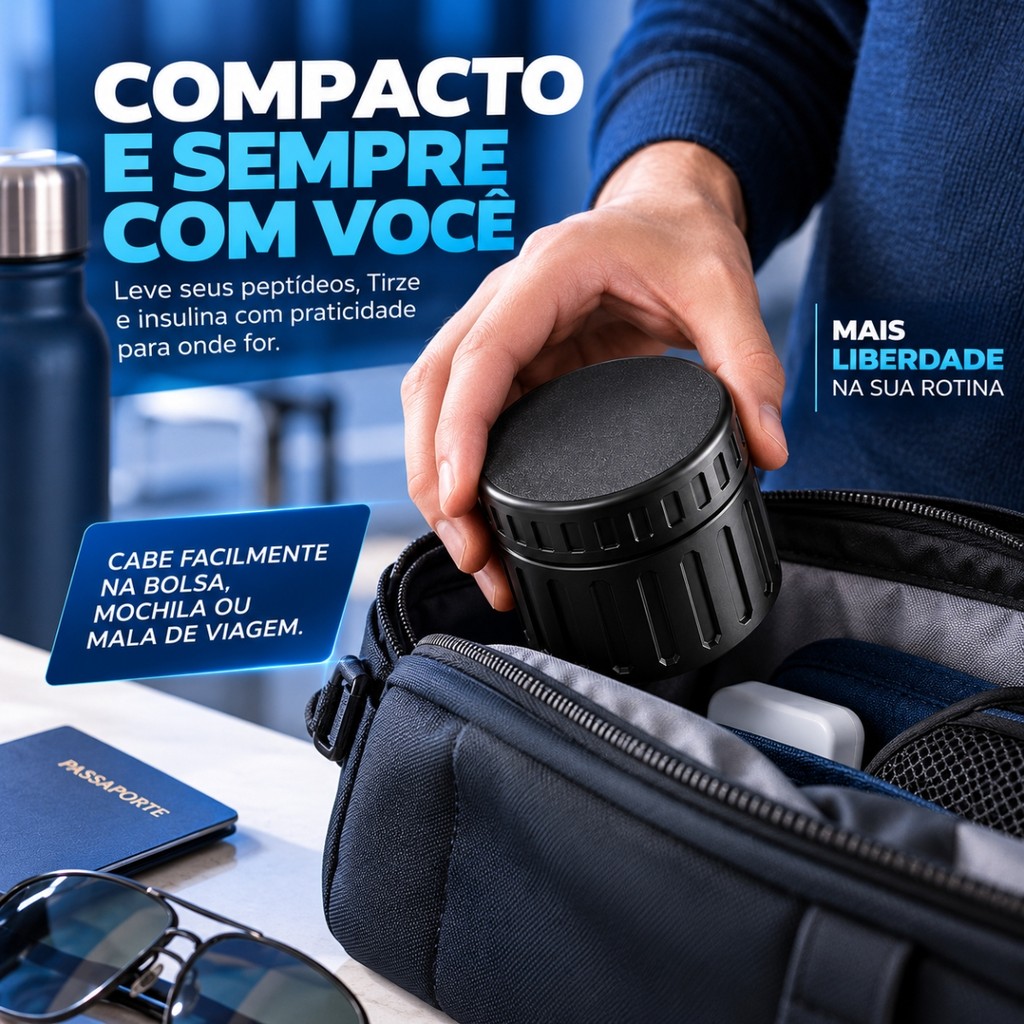 Porta Frascos Ampolas 3ml Reforçado Organizador Rémedios Tirze Premium Compacto Transporte Seguro — imagem 2 de 2
