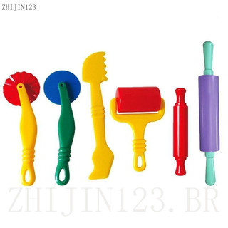 Conjunto de 6 Ferramentas de Argila para Classificação, Moldes de Corte Feitos à Mão, Brinquedos