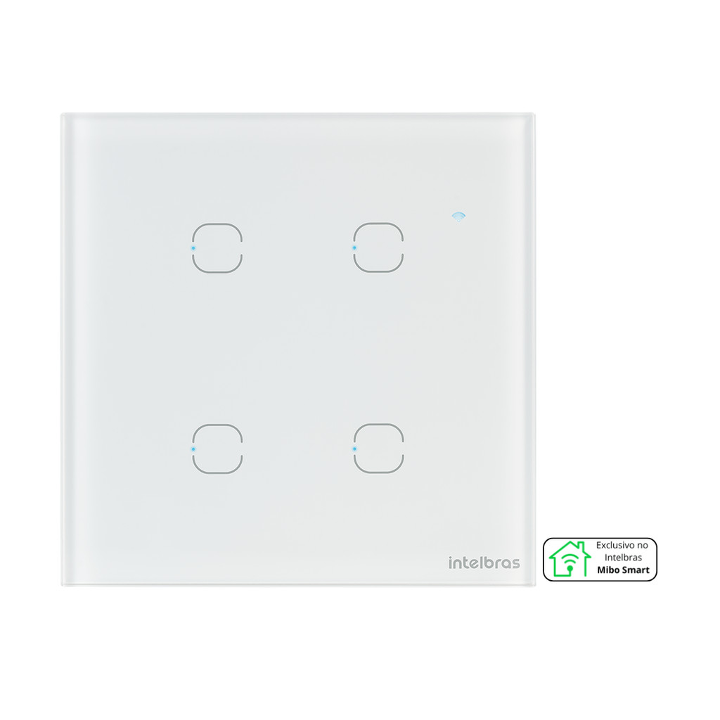 Interruptor inteligente Wi-Fi Touch 4 teclas Branco EIW 1004 Intelbras · foto 2
