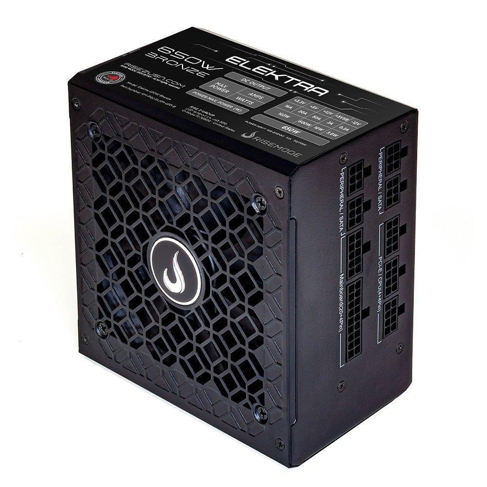 Fonte Gamer Rise Mode Elektra, 650W, Bronze, Full Modular, PFC Ativo, Preto RM-PSU-ELKM-650-B