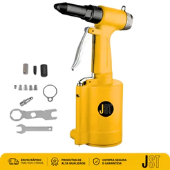 Rebitador Pneumático Profissional Pop 3/16 JRP11 JST Com 4 Bicos e Chave