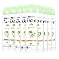Kit 9 Desodorantes Aerosol Dove Go Fresh Pepino E Chá Verde 150ml