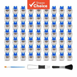Azul 60PCS Interruptores De Teclado Mecânico Clickers Para Impressões 3D Fidget Clicker Insert Conjunto De Táteis De Sub
