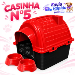 Casinha N5 + Cama Para Cachorro + Comedouro + Bebedouro Pet Caminha Para Cachorro Casa Para Cachorro