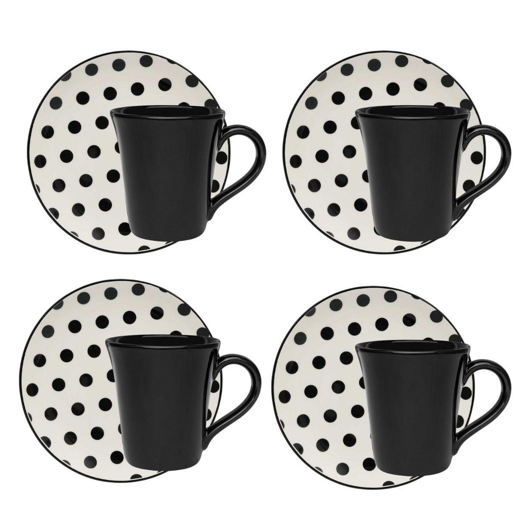 Jogo Lanche De 8 Peças Oxford Unni Stripes And Dots em Oferta na Shopee