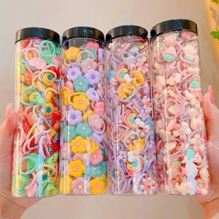 Conjunto De10/50/100 Laços De Cabelo Coloridos10/50/100 Para Criança Elásticos Macios Men…