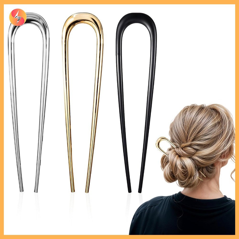 Alfinetes de Cabelo Franceses de Metal em Forma de U Garfo