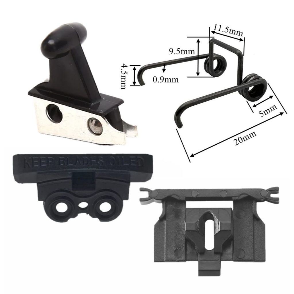 Kit Manutenção Máquina de Cortar Cabelo Alavanca Reguladora + Mola + Base da Lâmina