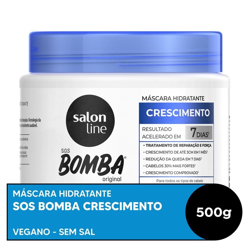 Máscara Capilar SOS Salon Line Bomba Original 500g em Oferta na Shopee