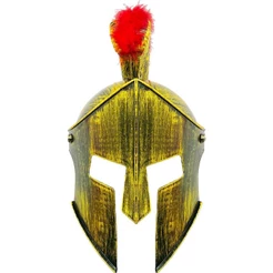 Capacete Gladiador de Luxo Realista pra Fantasia Masculina Elmo Guerreiro Espartano Gladiador 300