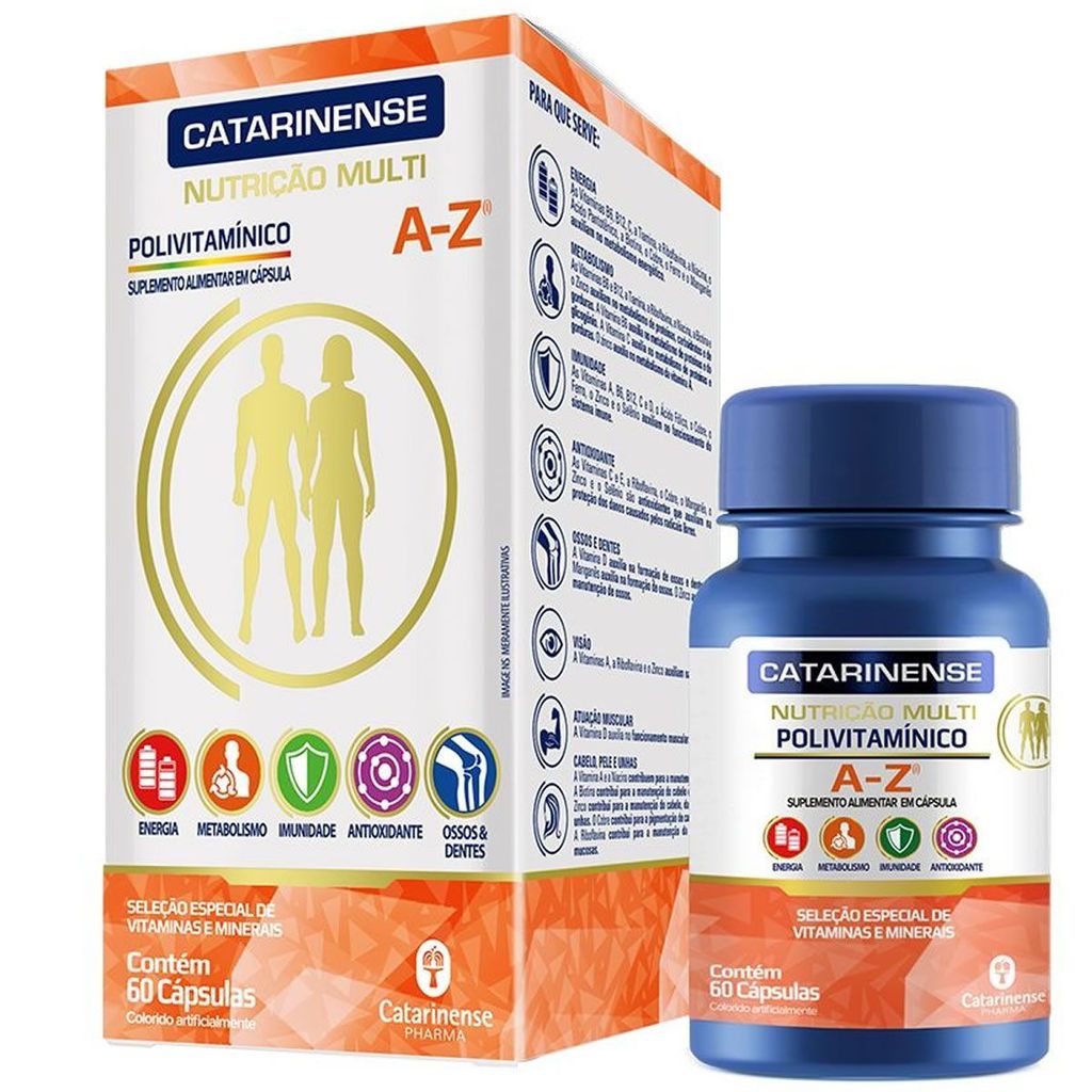 Polivitamínico A-Z Multi - 60 Cápsulas - Catarinense Nutrição em Oferta na Shopee