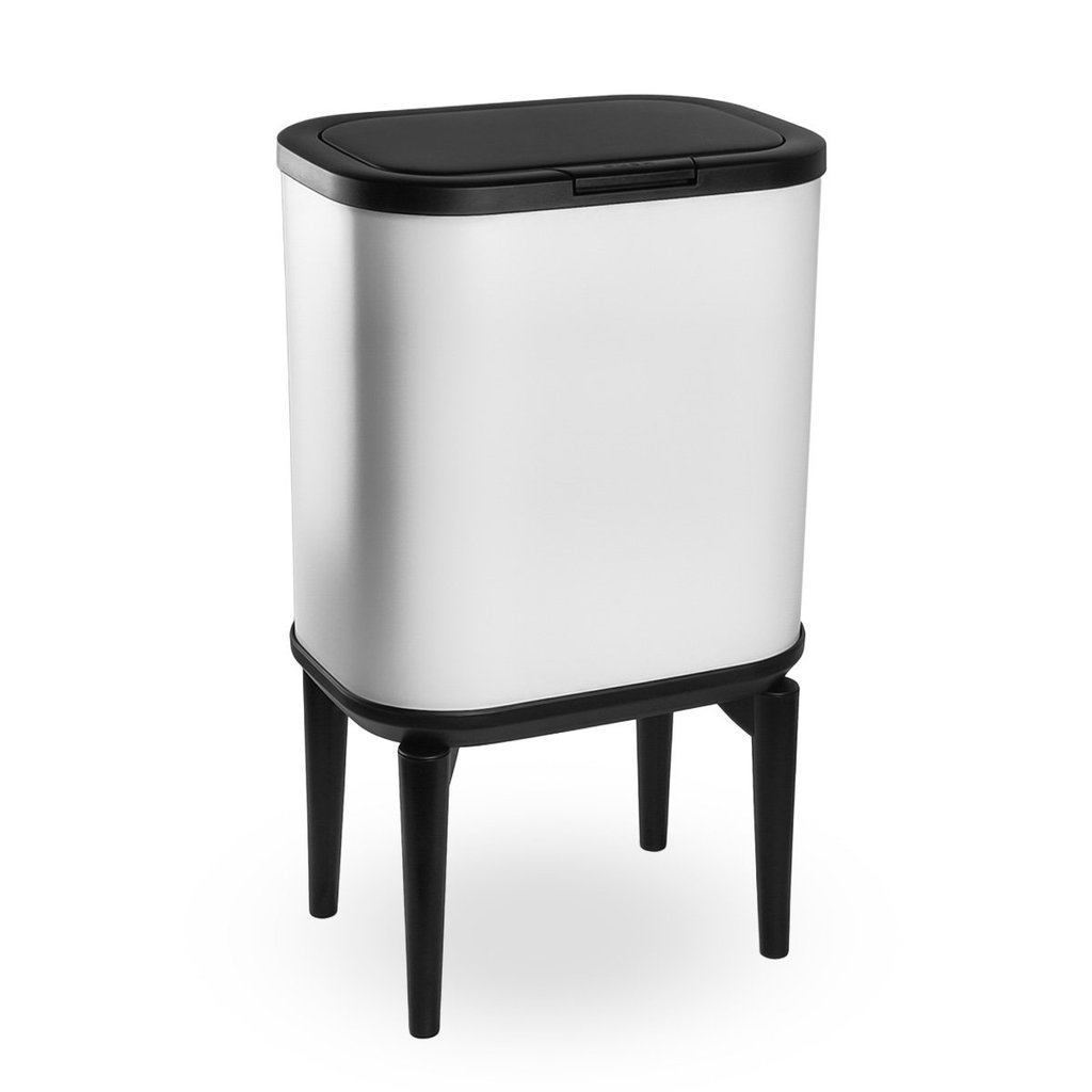 Lixeira Retangular C/ Pés 12L  Abertura Manual Solo em Oferta na Shopee