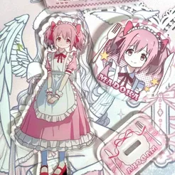2 Pçs/Set Puella Magi Madoka Magica Anime Figura Modelo Placa Mesa Decoração De Cabeceira Kanome 58mm Crachá Coleção Pre