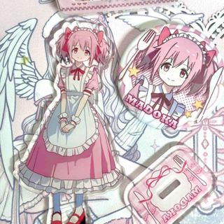 2 Pçs/Set Puella Magi Madoka Magica Anime Figura Modelo Placa Mesa Decoração De Cabeceira Kanome 58mm Crachá Coleção Pre em Oferta na Shopee