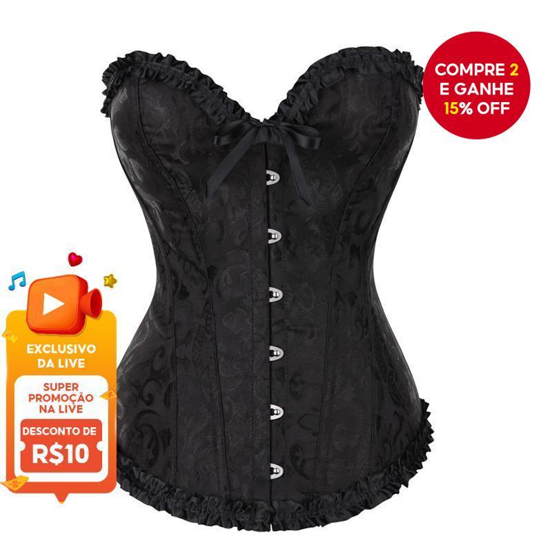 Beonlema Feminino Sexy Com Cadarço Overbust Espartilho Top Espartilhos E Bustiers Korse Corsage Korsett Plus Size