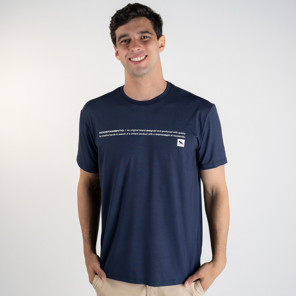 Camiseta Acostamento Modal Concept Azul Marinho