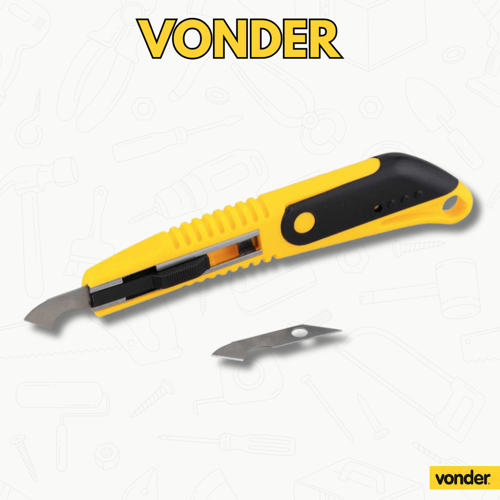 Imagem Estilete para Acrílico Profissional 140 mm com 2 Lâminas – Vonder
